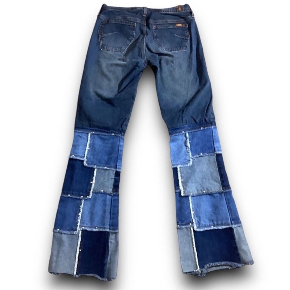 Bongo Patchwork Studded Bootcut Hippie Bell Botto… - image 2